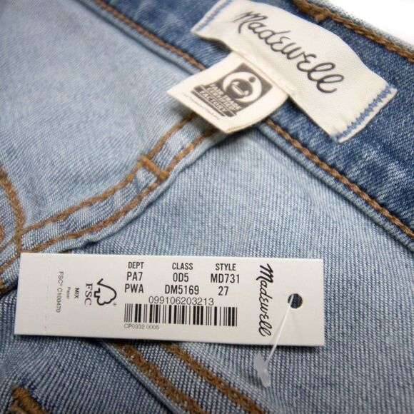 NEW Madewell Supersoft Stovepipe Jeans in Plattwood, 27 - Picture 12 of 16
